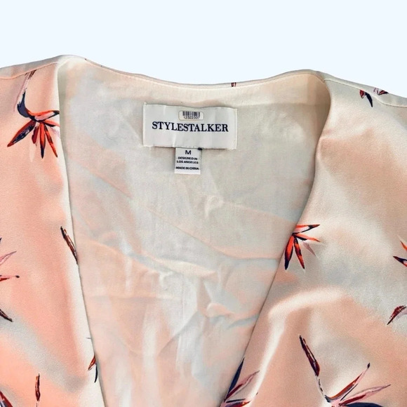 Stylestalker Wrap Penny Mini Dress v-neck short sleeve floral Size M RTR - Picture 6 of 6